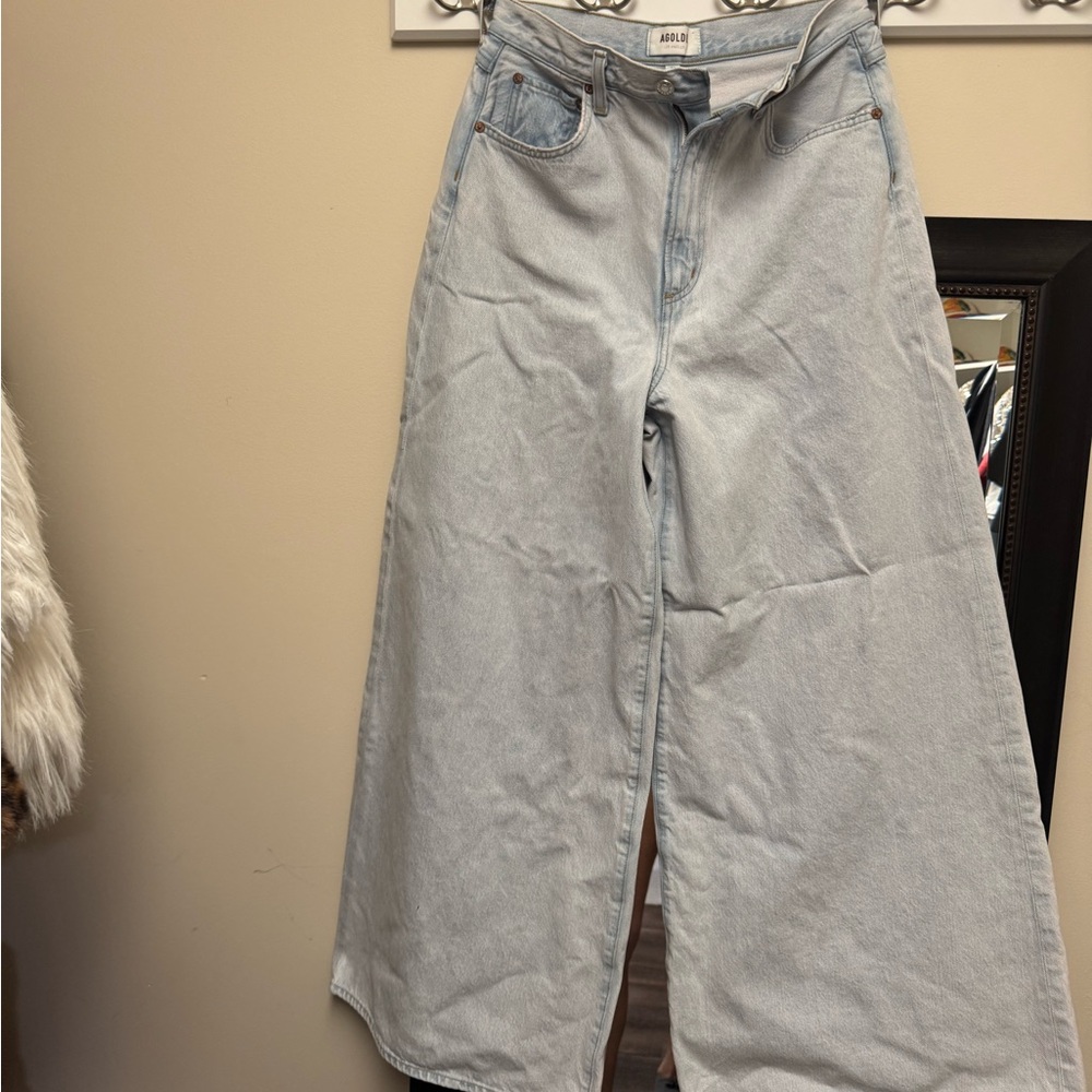 Agolde Light Wash wide leg Jeans